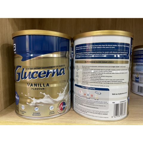 Sữa Bột Glucerna Vanilla 850g - Hỗ Trợ Kiểm Soát Đường Huyết Cho Người Tiểu Đường - Sản Phẩm Úc Chính Hãng