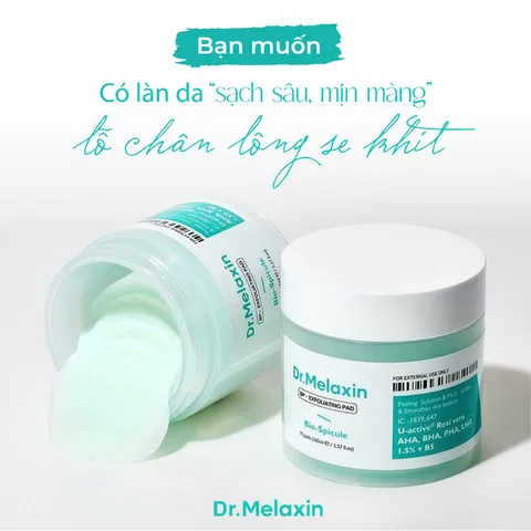 Toner Pad Dr Melaxin 70 Miếng - Dưỡng ẩm và Làm sạch da, Hỗ trợ se khít lỗ chân lông, Phù hợp với mọi loại da