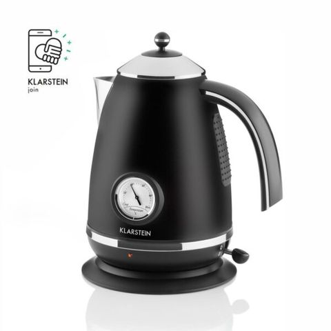 Ấm Siêu Tốc Klarstein Aquavita 1.7L 2200W - Thiết Kế Cổ Điển Sang Trọng, Tự Động Ngắt Điện An Toàn, Dễ Dàng Sử Dụng