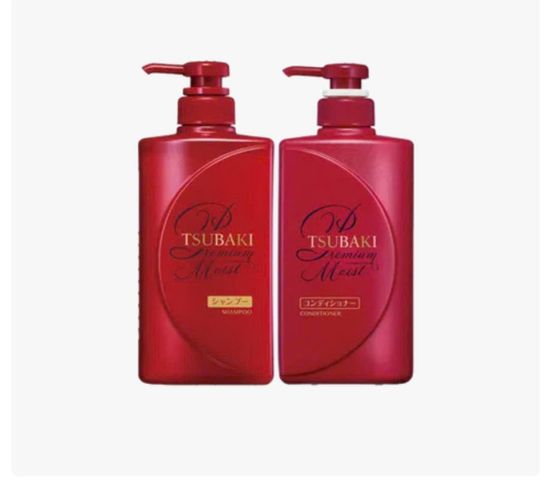 Bộ Dầu Gội Và Xả Dưỡng Tóc Bóng Mượt Tsubaki Premium Moist 490ml - Chăm Sóc Tóc Hư Tổn, Cung Cấp Độ Ẩm Từ Gốc Đến Ngọn