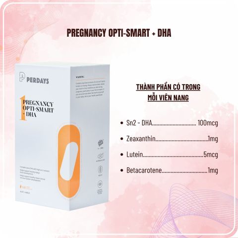 Vitamin DHA Phát Triển Não Bộ Cho Thai Nhi - PERDAYS Pregnancy Opti-smart 60 Viên Hỗ Trợ Sức Khỏe Mẹ Bầu