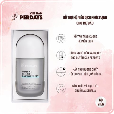 Viên Uống Tăng Cường Miễn Dịch PERDAYS Cho Mẹ Bầu - Hỗ Trợ Khỏe Mạnh & An Toàn, Lọ 60 Viên