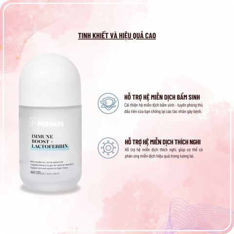 Viên Uống Tăng Cường Miễn Dịch PERDAYS Cho Mẹ Bầu - Hỗ Trợ Khỏe Mạnh & An Toàn, Lọ 60 Viên