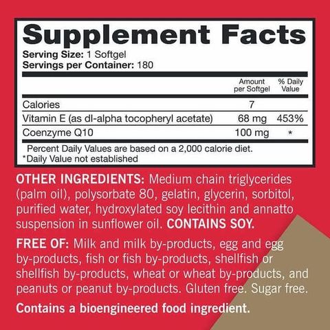 Viên uống Qunol Ultra CoQ10 100mg - Hỗ trợ sức khỏe tim mạch, tăng cường năng lượng và miễn dịch, 180 viên bổ sung tự nhiên