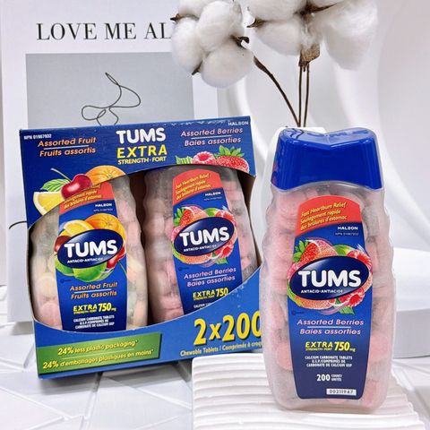 Viên nhai hỗ trợ dạ dày Tums Extra 200-265 viên của Mỹ