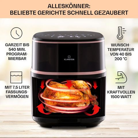 Nồi Chiên Không Khí Nóng với chức năng hấp Klarstein Air Bloom