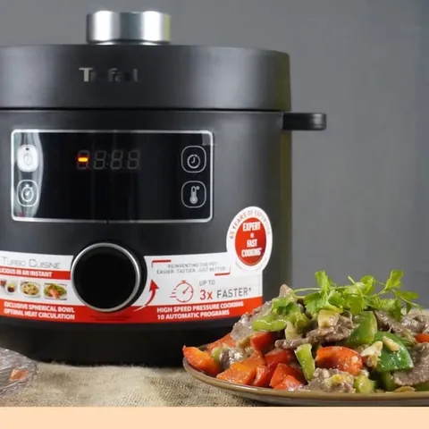 Nồi Áp Suất Đa Năng Tefal CY754830 Turbo Cuisine, 5 Lít, 10 Chương Trình - Sử Dụng Dễ Dàng, Nấu Nhanh, Chức Năng Giữ Ấm 24 Giờ