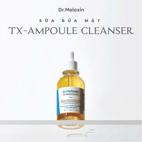 Sữa Rửa Mặt Dr.Melaxin TX Ampoule Cleanser 100ml - Làm Sạch Sâu, Cung Cấp Độ Ẩm Cho Da Nhạy Cảm, Giữ Da Tươi Mát, Mịn Màng