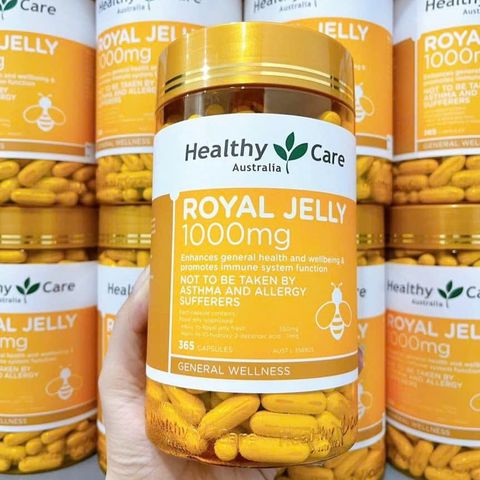 Sữa ong chúa HealthyCare Royal Jelly 1000mg Úc 365 viên