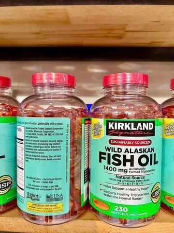 Dầu Cá Wild Alaskan Fish Oil 1400mg - Thực Phẩm Chức Năng Omega-3 230 Viên Giúp Tăng Cường Tim Mạch Và Trí Não