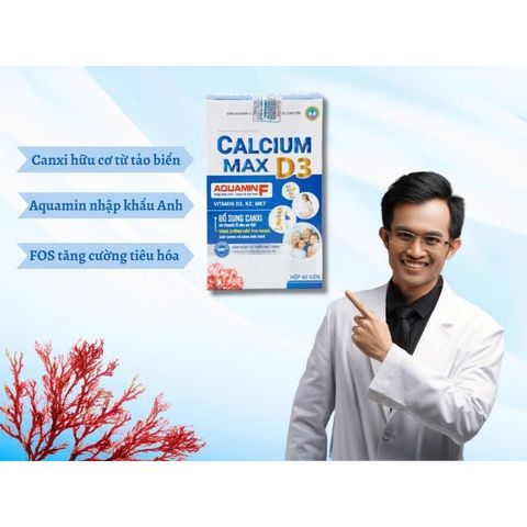 Canxi Hữu Cơ Calcium Max D3 - Hộp 60 viên