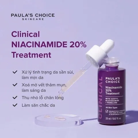 Tinh Chất Thu Nhỏ Lỗ Chân Lông Paula's Choice Niacinamide 20% Treatment 20ml