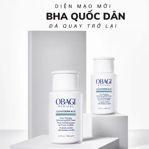 Toner BHA 2% Obagi Clenziderm - Nước Cân Bằng Kiềm Dầu, Giảm Mụn, Thu Nhỏ Lỗ Chân Lông 148ml, Dành Cho Da Dầu, Da Hỗn Hợp
