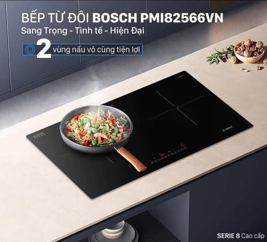 Bếp Từ Đôi Bosch PMI82566VN - Bếp Điện Từ Cao Cấp 2800W, Thiết Kế Hiện Đại, An Toàn và Siêu Tiết Kiệm Điện