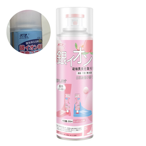 Chai xịt khử mùi hôi giày, bình xịt khử mùi nano bạc, hương đào, loại 260ml - vuabinhnuoc