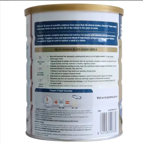 Sữa Glucerna 850g Dành Cho Người Tiểu Đường - Dinh Dưỡng Cân Bằng, Kiểm Soát Đường Huyết An Toàn từ Australia