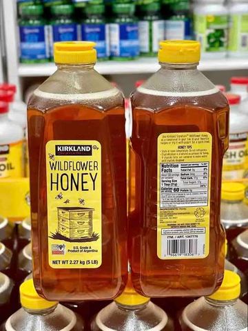 Mật Ong Kirkland Signature Wildflower 2.27 kg - Nguyên Chất Từ Mỹ, Hương Vị Tự Nhiên, Thực Phẩm Bổ Dưỡng Cho Sức Khỏe