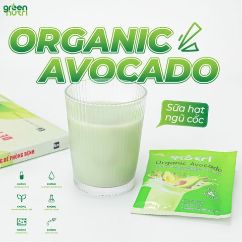 Sữa Hạt Ngũ Cốc Organic Avocado 625g - Hỗ Trợ BCAAs, Dinh Dưỡng Khối Cơ, Không Đường, Thuần Chay, Nhập Khẩu Từ Malaysia