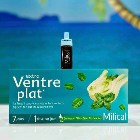 Nước Uống Detox Giảm Cân Milical Extra Ventre Plat Hộp 7 Ống - Thanh Lọc Cơ Thể, Đào Thải Mỡ Thừa Tự Nhiên