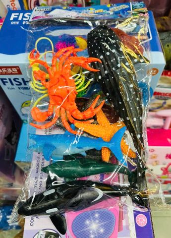 Đồ Chơi Mô Hình 7 Loài Động Vật Biển - Rùa, Tôm, Cua, Cá Biển - Đồ Chơi Giáo Dục Phát Triển Tư Duy Trẻ Em