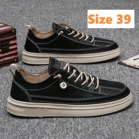 Giày Nam Da Trơn Thể Thao Năng Động - Sneaker Phong Cách Cá Tính Dễ Phối Đồ, Size Đầy Đủ, Giao Hàng Toàn Quốc
