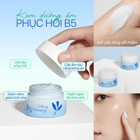 Kem Dưỡng Ẩm B5 Phục Hồi Da Nhạy Cảm GUO - Calming Gel Cream 30g, Làm Dịu và Tăng Cường Độ Ẩm, Chuyên Dùng Cho Da Tổn Thương