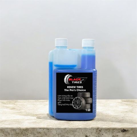 Dung Dịch Dưỡng Và Bóng Lốp Ô Tô Xe Máy Black Tires 1 Lít,Giúp Làm Bóng Lốp và Dưỡng Lốp Cho Xe