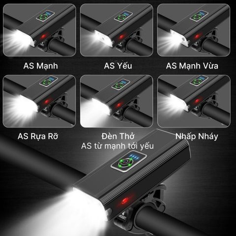 Đèn Xe Đạp LED T6 1000 Lumens - Đèn Pha Chống Nước 2 Bóng, Nhiều Chế Độ Sáng, Phụ Kiện Xe Đạp Đặc Biệt cho Người Yêu Thích Đạp Xe