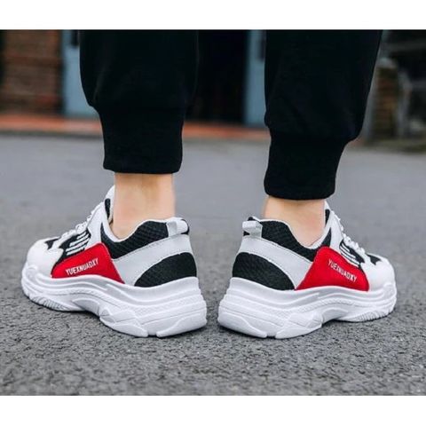Giày Thể Thao Sneaker Nam G22 - Màu Trắng Đỏ, Thiết Kế Thể Thao Năng Động, Bong Keo Mép Nhẹ, Hàng Chính Hãng