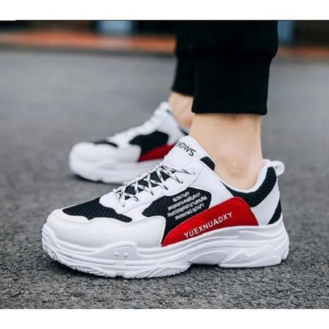Giày Thể Thao Sneaker Nam G22 - Màu Trắng Đỏ, Thiết Kế Thể Thao Năng Động, Bong Keo Mép Nhẹ, Hàng Chính Hãng