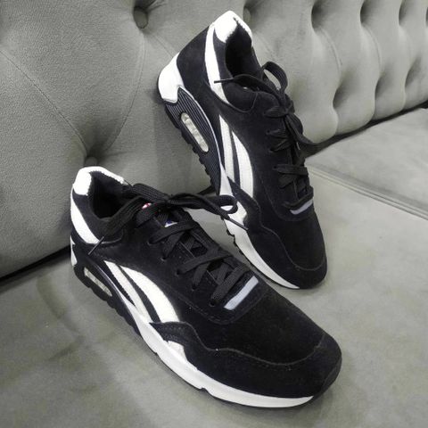 Giày thể thao Nam G32 Sneaker da lộn Đen/Xanh - Mẫu mới Hottrend phong cách trẻ trung, năng động cho học sinh và người đi chơi