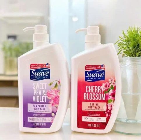 Sữa Tắm Cao Cấp Suave 1000ml - Hương Thơm Dễ Chịu, Dưỡng Ẩm Mềm Mại, Sản Phẩm Chính Hãng Mỹ
