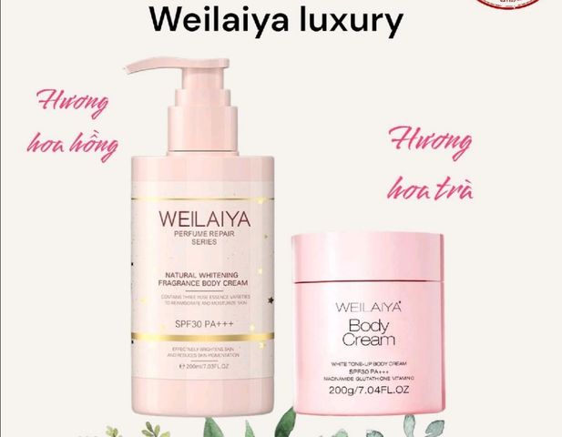 [Wei Luxury] Kem Body Weilaiya Dưỡng Da Nâng Tone White Tone-Up Body Cream SPF30 PA+++ 200ml