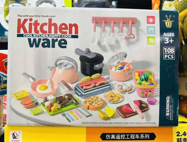 Đồ Chơi Nấu Ăn Gồm 108 Chi Tiết - Bộ Đồ Chơi Nhà Bếp Sinh Động Cho Trẻ Em 3 Tuổi, Phát Triển Kỹ Năng Nấu Nướng