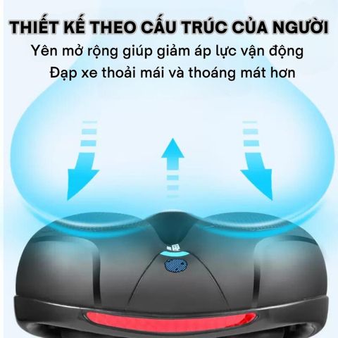 Yên Xe Đạp Thể Thao Chống Sốc Êm Ái Thoáng Khí Bọc Da PU Chống Nước - Phụ Kiện Đạp Xe Thể Thao Cao Cấp