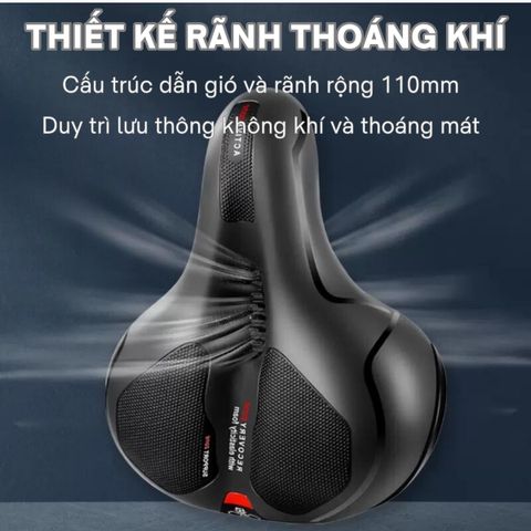 Yên Xe Đạp Thể Thao Chống Sốc Êm Ái Thoáng Khí Bọc Da PU Chống Nước - Phụ Kiện Đạp Xe Thể Thao Cao Cấp