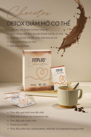 Cà phê giảm cân Nấm Sbody Chocotox Fitplus - Hộp 12 gói