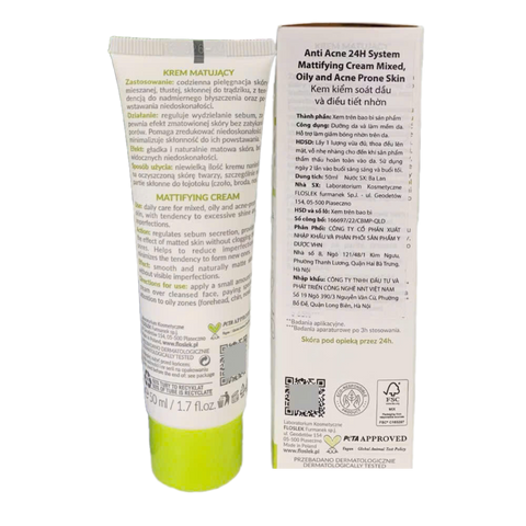 Kem Dưỡng Kiềm Dầu Floslek Anti Ance Mattifying Cho Da Dầu Mụn - 50ml