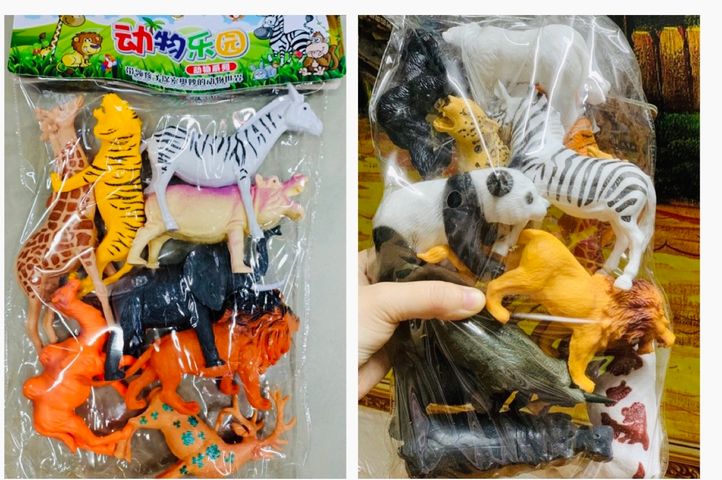 Túi Đồ Chơi Thế Giới Động Vật - Bộ 8 Con Thú Rừng 889-53 Giáo Dục Cho Trẻ Em - Khám Phá Tự Nhiên Thú Vị