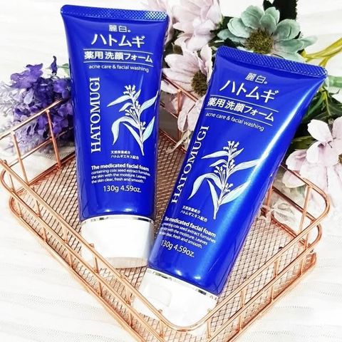 Sữa Rửa Mặt Hatomugi 130g - Sạch Sâu, Dưỡng Ẩm, Chống Mụn cho Da Thường và Da Mụn, Chiết Xuất Tự Nhiên, Giúp Da Mềm Mại