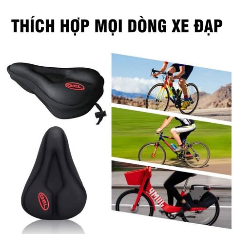 Bọc Yên Xe Đạp Gel Silicon Cao Cấp Mềm Mại Thoáng Khí - Đệm Bọc Yên Xe Đạp PÊ ĐAN Phù Hợp Mọi Loại Xe