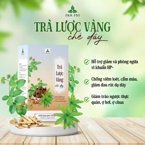 Trà lược vàng chè dây 6 vị TRA TOT giảm trào ngược dạ dày thực quản
