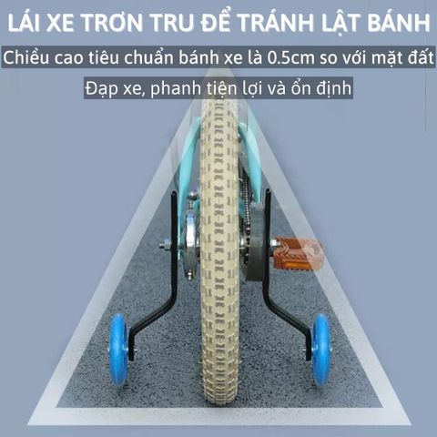 Bánh Phụ Xe Đạp Trẻ Em PÊ ĐAN - Điều Chỉnh Cao 12-20 Inch, Giúp Tăng Cường Thăng Bằng và Sự Tự Tin Khi Tập Lái Xe
