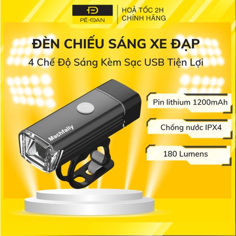 Đèn LED Xe Đạp PÊ ĐAN Chống Nước - Đèn Siêu Sáng Nhiều Chế Độ Sạc USB Cho Đi Ban Đêm - Phụ Kiện Thể Thao An Toàn