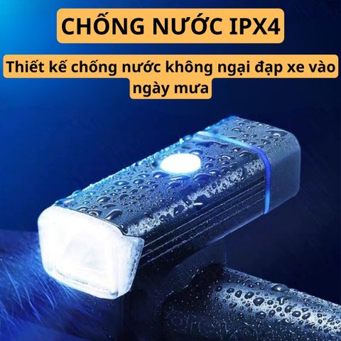 Đèn LED Xe Đạp PÊ ĐAN Chống Nước - Đèn Siêu Sáng Nhiều Chế Độ Sạc USB Cho Đi Ban Đêm - Phụ Kiện Thể Thao An Toàn