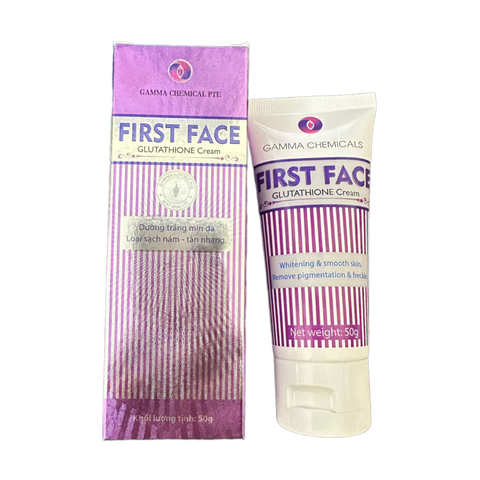 Kem Dưỡng Trắng Da FIRST FACE 50g - Ngừa Nám, Làm Mờ Tàn Nhang, Giúp Da Mịn Màng với Glutathion - Sản phẩm Gama