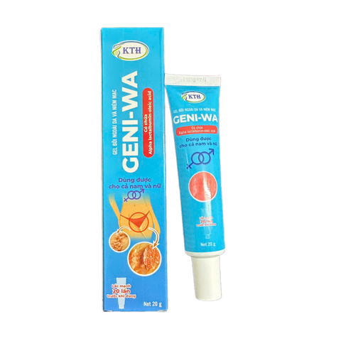 Gel Bôi Geni-WA 20g - Giảm Sùi Mào Gà, Mụn Sinh Dục & Mụn Cóc HPV An Toàn Cho Phụ Nữ Mang Thai và Trẻ Nhỏ