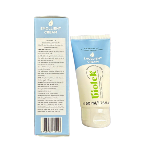Kem Dưỡng Ẩm Biolek Emollient Cream 50ml - Dưỡng Ẩm Cho Da Nhạy Cảm, Khô, Viêm Da Cơ Địa - Không Gây Kích Ứng