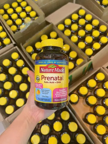 Vitamin bầu Prenatal Multi + DHA Nature Made của Mỹ 150 viên