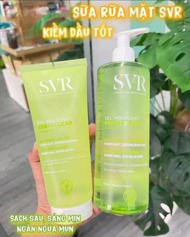 (Hàng công ty) Sữa Rửa Mặt Dạng Gel SVR Cho Da Dầu Mụn Nhạy Cảm - 400ml, Làm Sạch & Kiểm Soát Nhờn Dịu Nhàng, Giải Pháp Cho Làn Da Khỏe Mạnh chính hãng